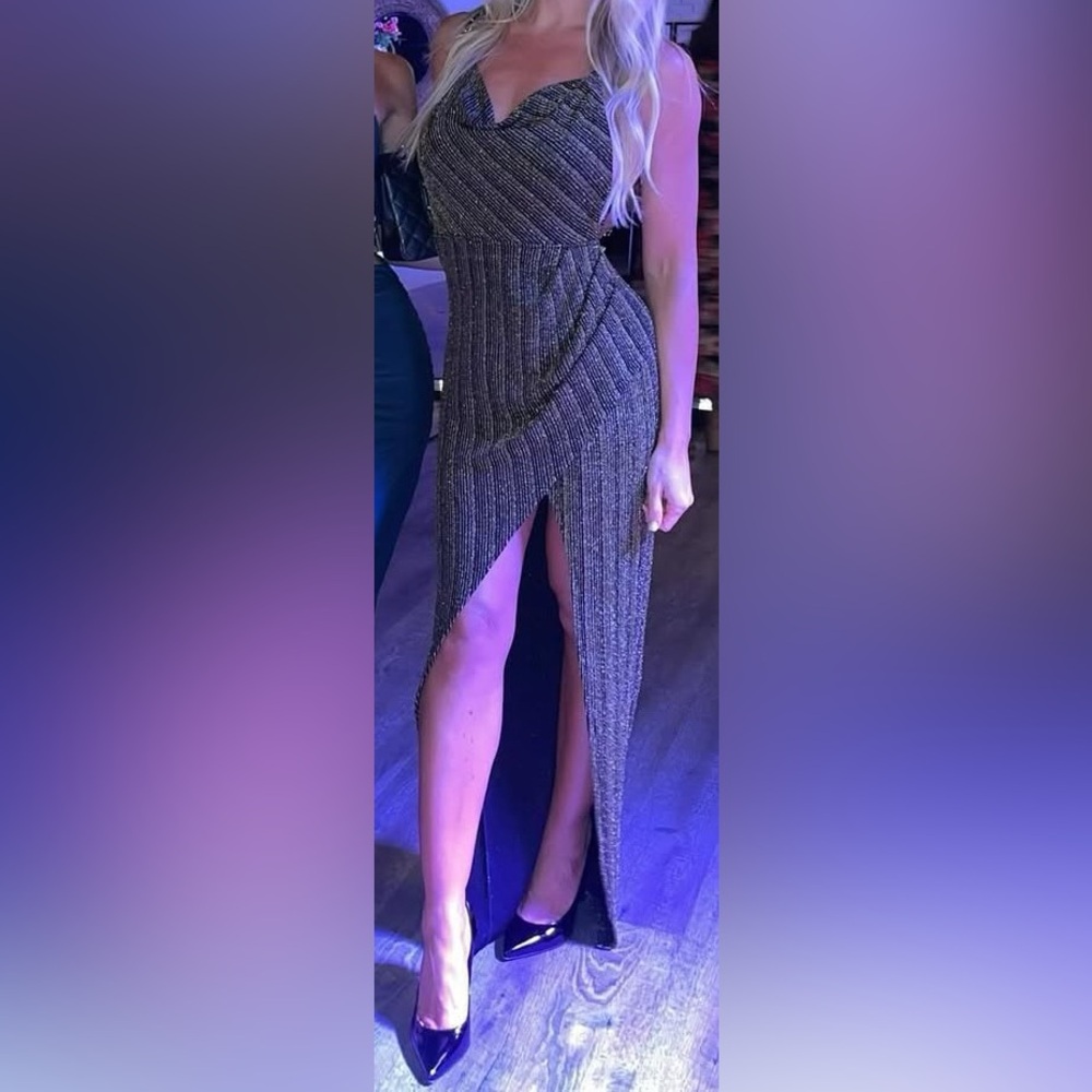 Michael Costello open back gown